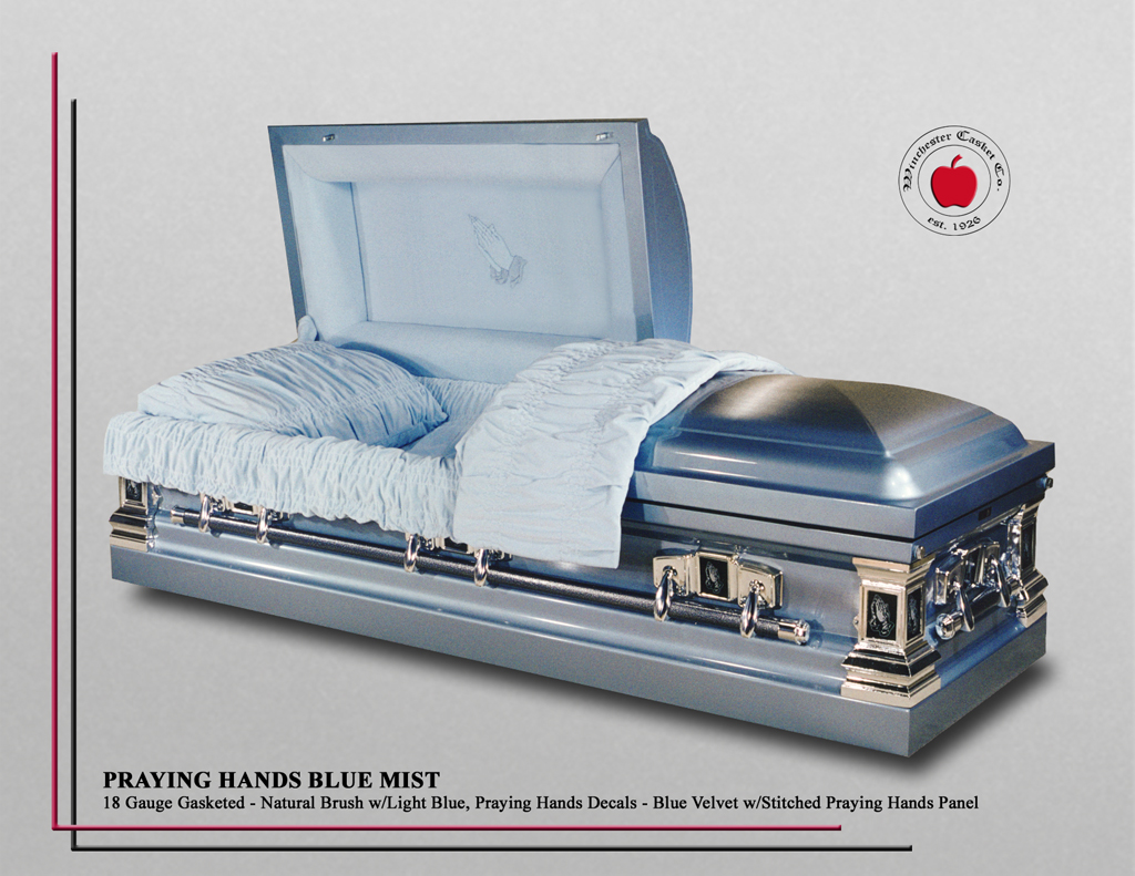 Praying Hands Blue Mist